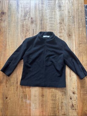 Comptoir Des Cotonniers Structured Jacket Sweater with Stand Collar and zipper